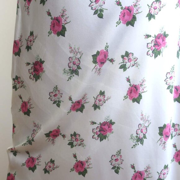 LoveShackFancy x Morgan Lane Stella Slip Dress White Floral Satin Size Large - Picture 6 of 9